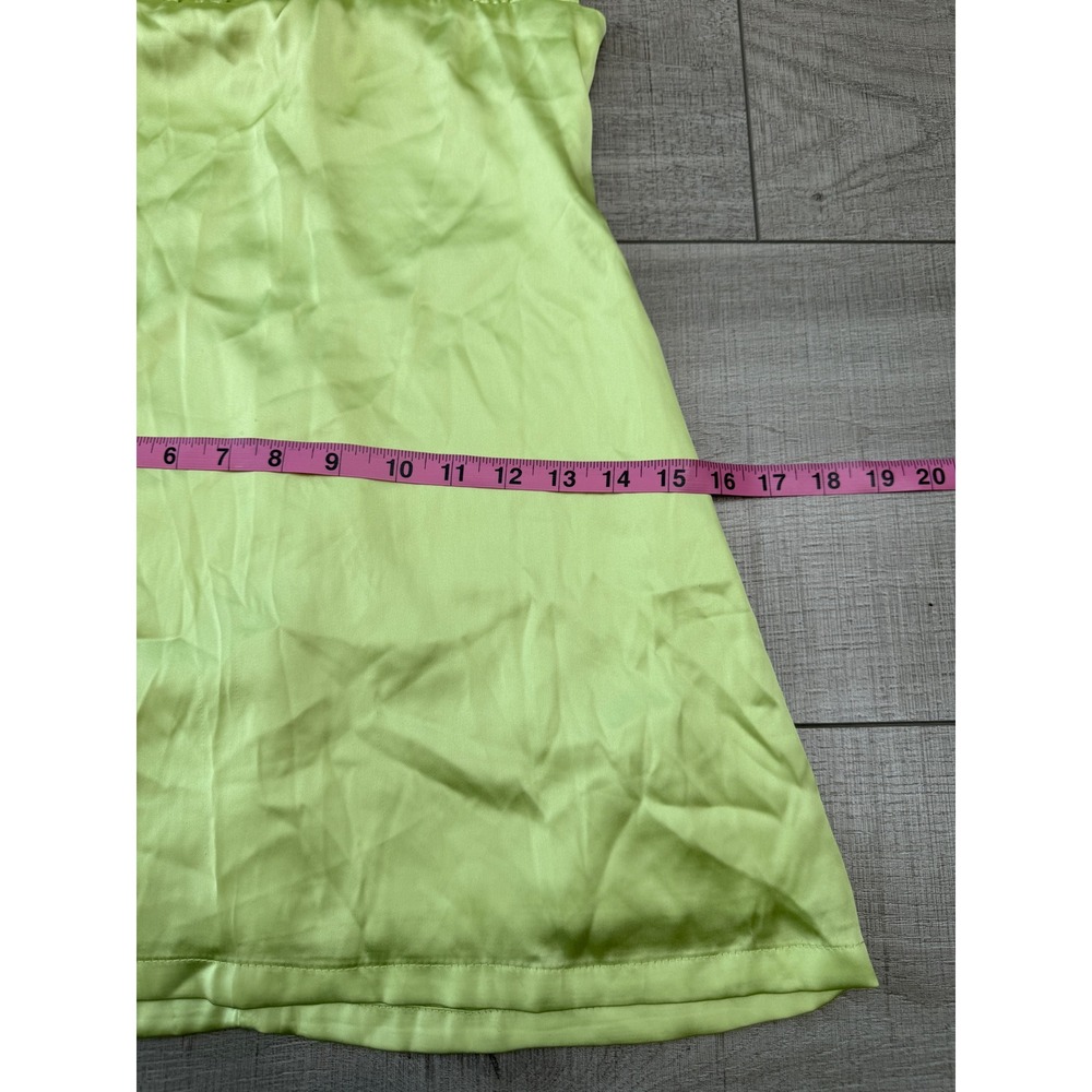 Princess Polly Lime Green Satin Halter Mini Dress - Picture 4 of 8